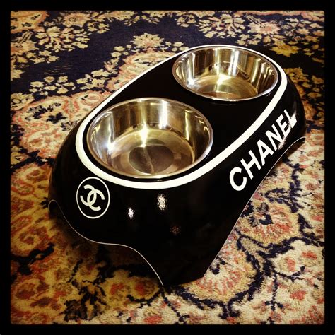 chanel dog bowls|Chanel dog collar for sale.